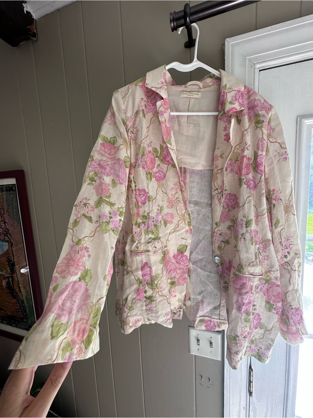 Spell Rose Garden Linen Blazer